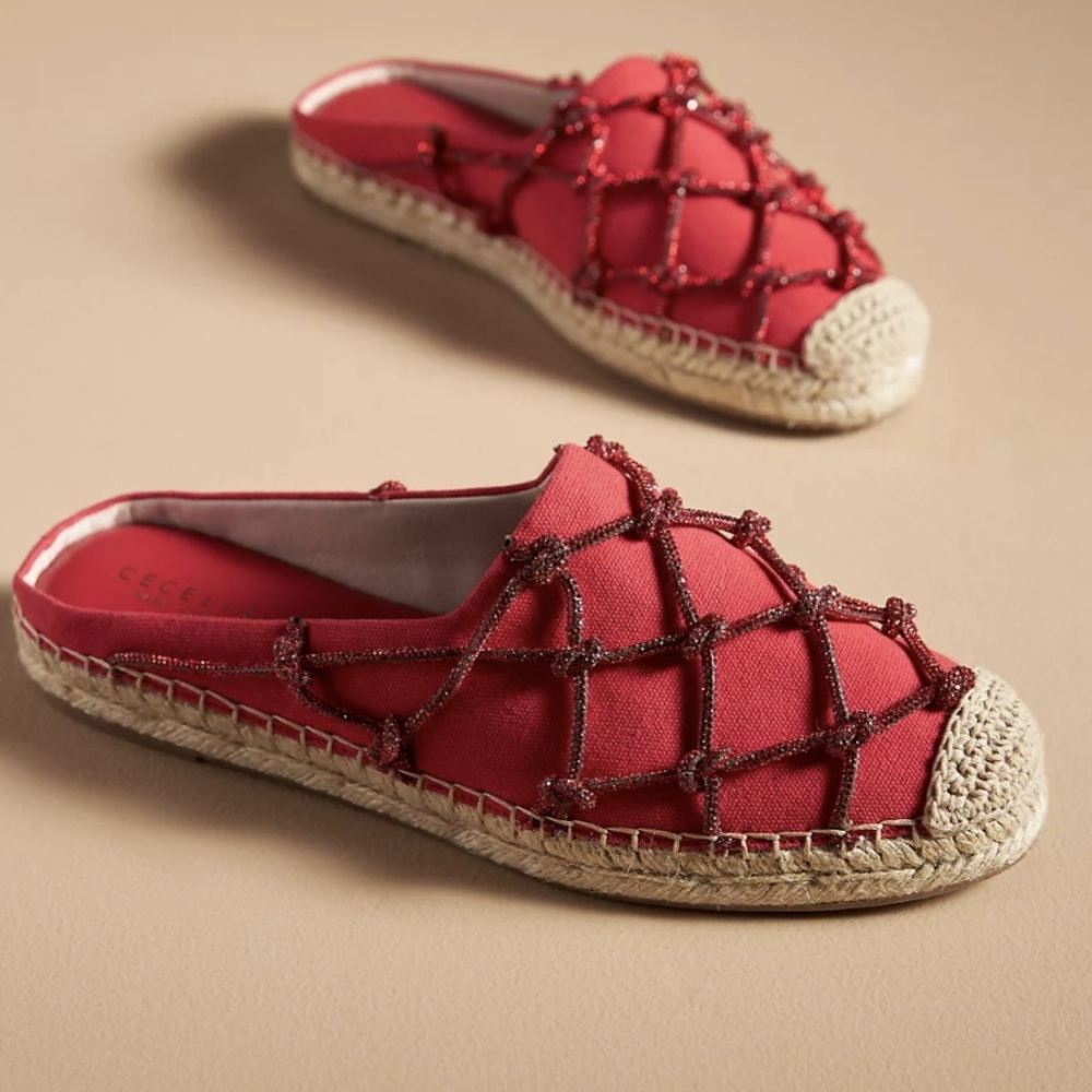 Cecelia New York Red Slip On Flats Size 9